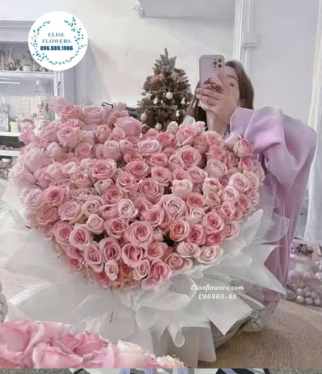 Bó hoa hồng ohara đẹp tặng 8/3. Bó hoa hồng Ohara to khổng lồ ở Hà Nội.Hoa tươi Hà Nội. Elise Flowers