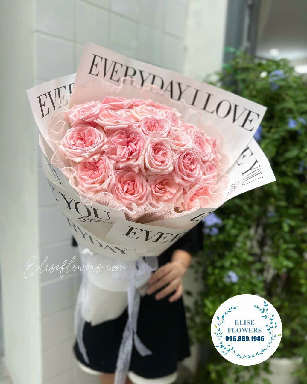 Bó hoa hồng OHARA hồng tặng bạn gái - Món quà chúc một ngày mới tốt lành