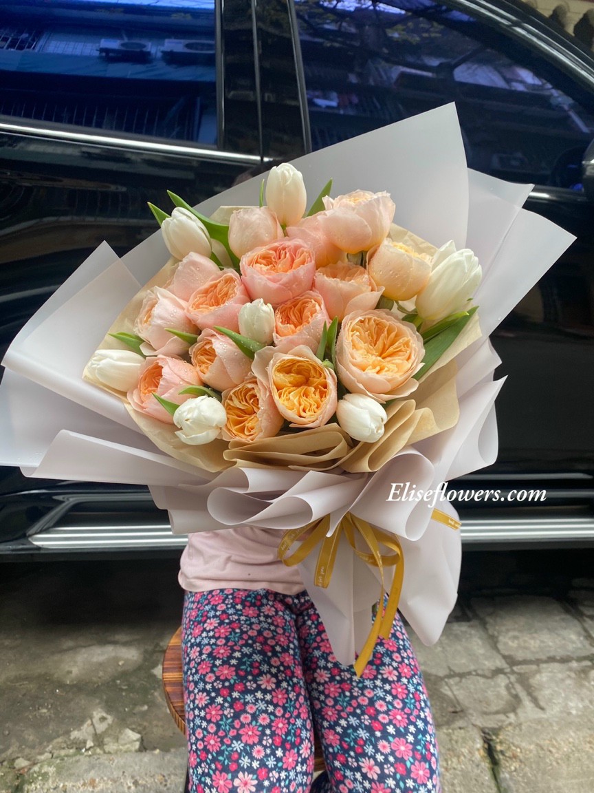 Bó hoa sinh nhật đẹp ở Hà Nội. Địa chỉ đặt hoa sinh nhật đẹp tại quận Cầu Giấy - Hà Nội
