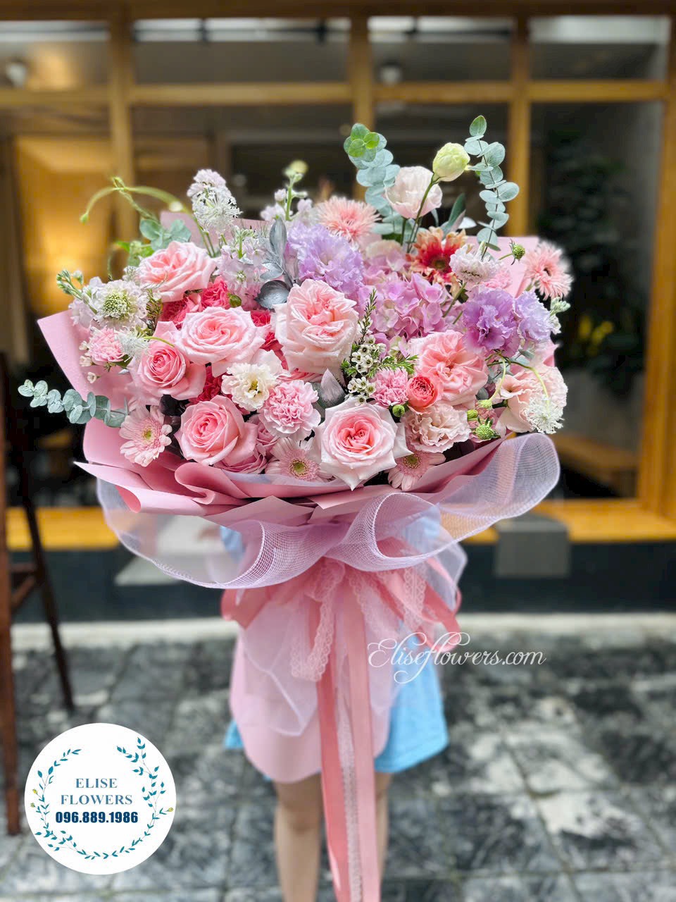 Điện bó hoa sinh nhật Sếp nữ đẹp. Đặt hoa tặng sinh nhật sếp online