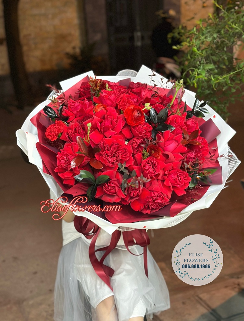 Bó hoa hồng đỏ đẹp