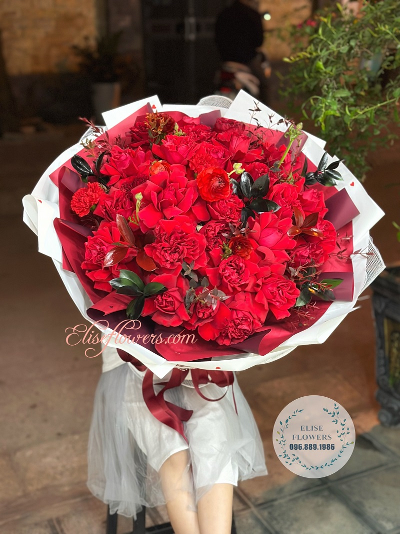 Bó hoa hồng đỏ đẹp