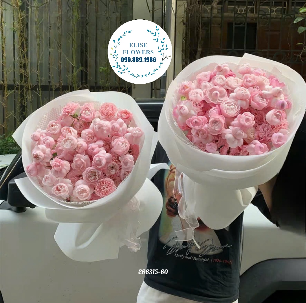 Bó hồng chùm plume tặng người yêu. Hoa tặng bạn gái. Hoa tươi Đống Đa Eliseflowers