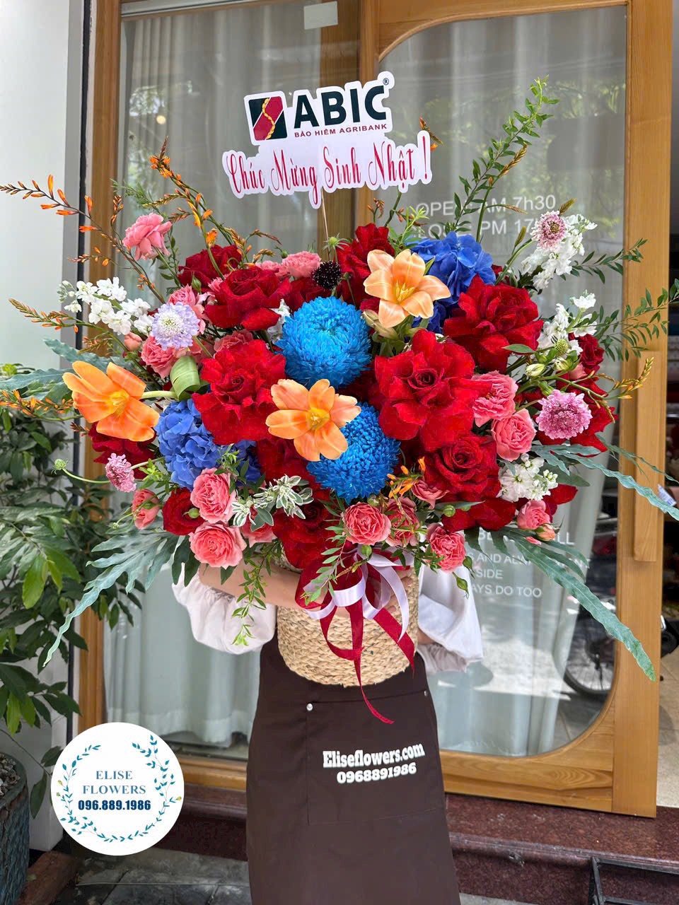 Đặt mua lẵng hoa sinh nhật đối tác tại Hà Nội. Điện hoa sinh nhật đối tác nhanh chóng