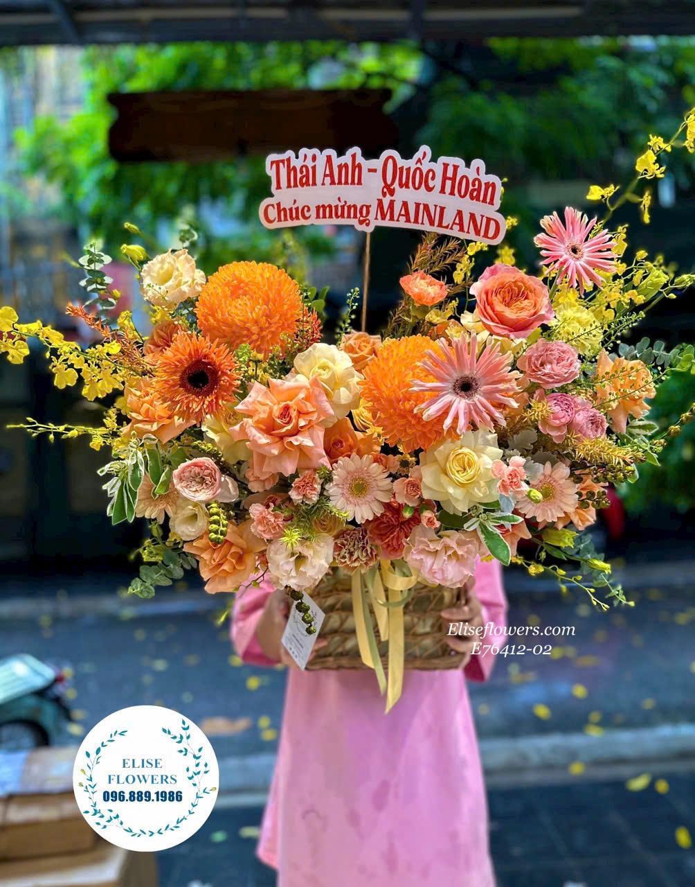 Lẵng hoa khai trương cao cấp. Đặt hoa khai trương Hà Nội.