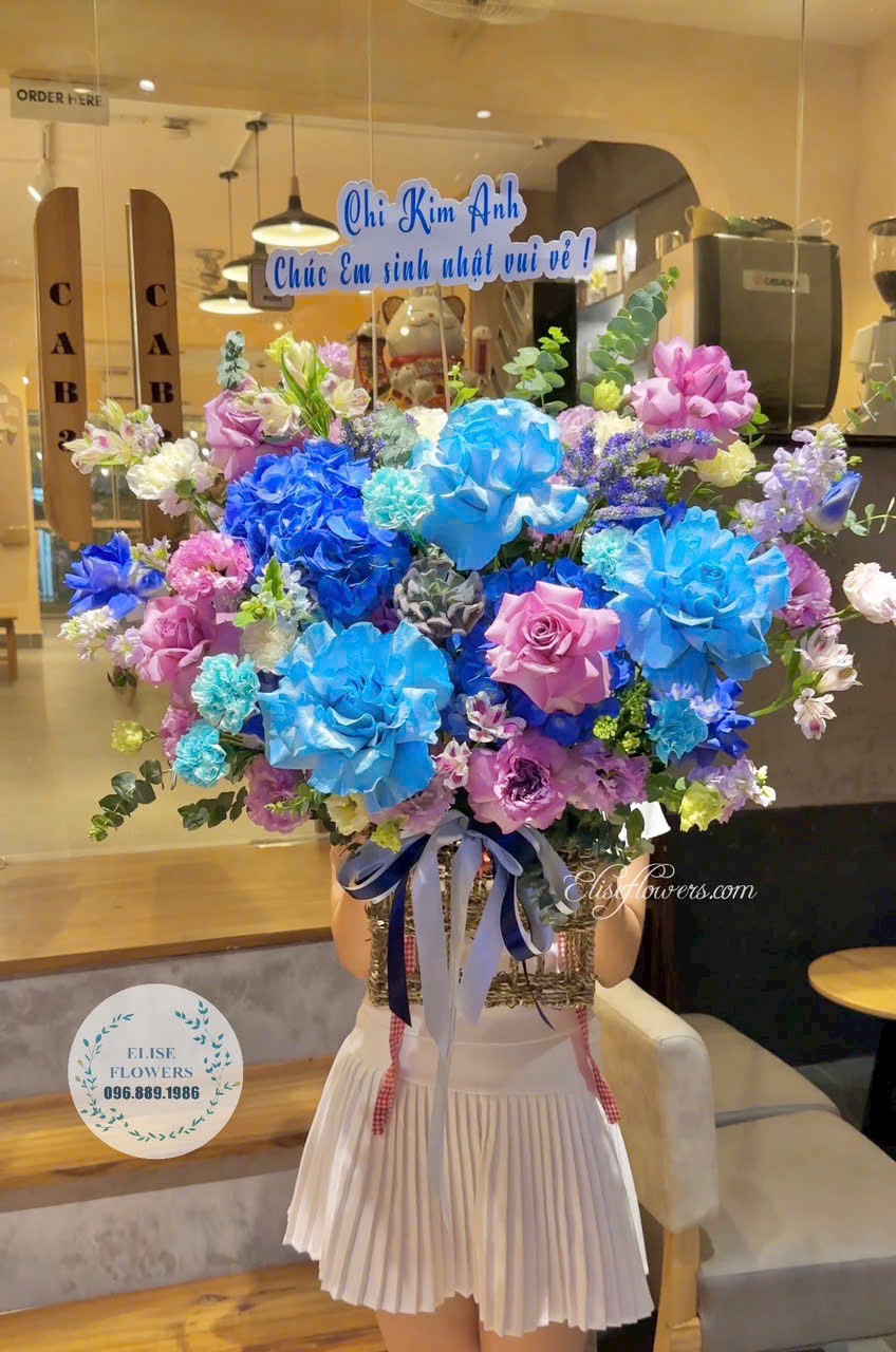 Lẵng hoa tặng sinh nhật Sếp đẹp ở HÀ NỘi. Đặt hoa sinh nhật sếp đẹp ở Hà Nội