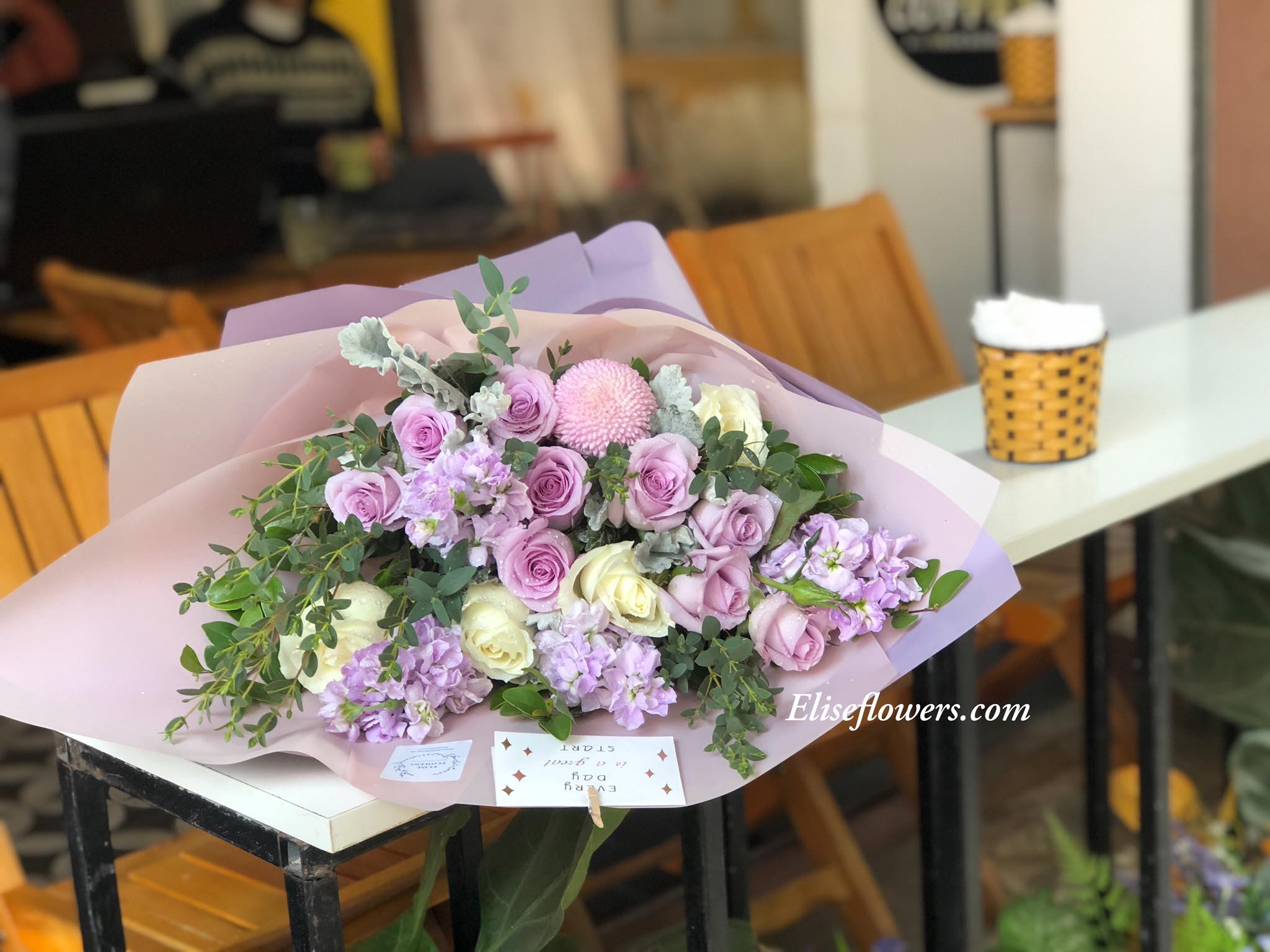 Bó hoa hồng màu tím đẹp | bó hoa sinh nhật màu tím đẹp