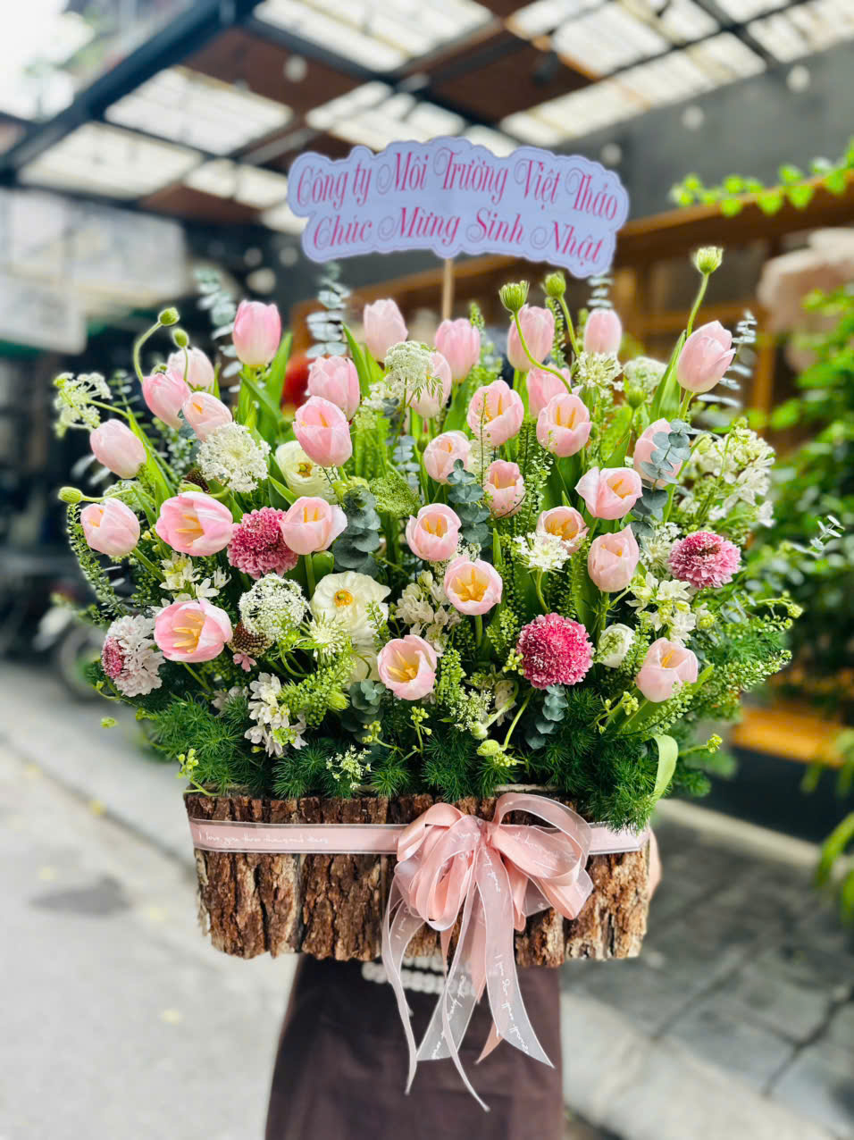 Điện hoa sinh nhật Hà Nội. Điện hoa sinh nhật khách hàng, đối tác - giao nhanh đúng giờ.