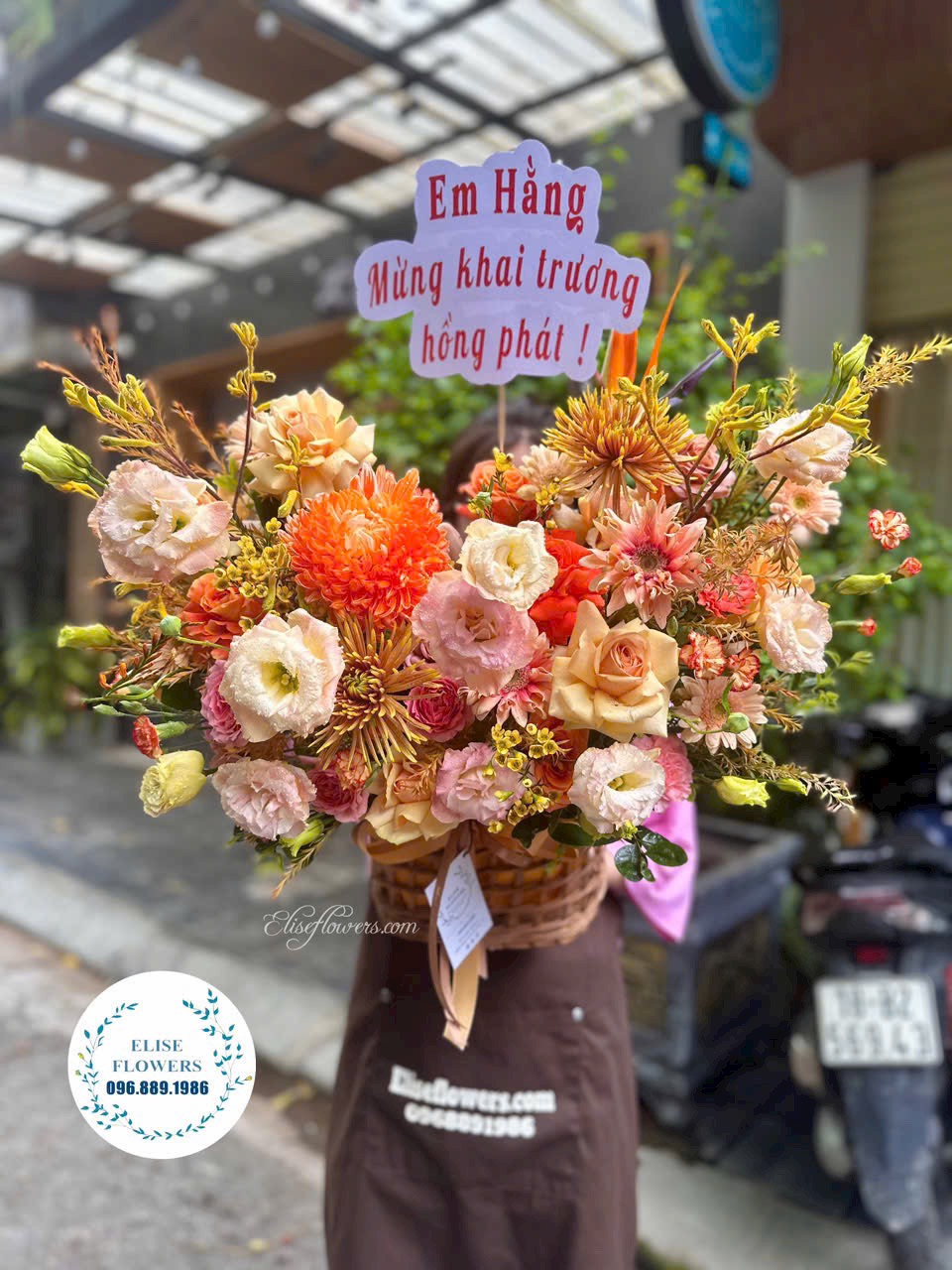 Lẵng hoa tân gia cao cấp. Đặt mua lẵng hoa khai trương ở Hà Nội