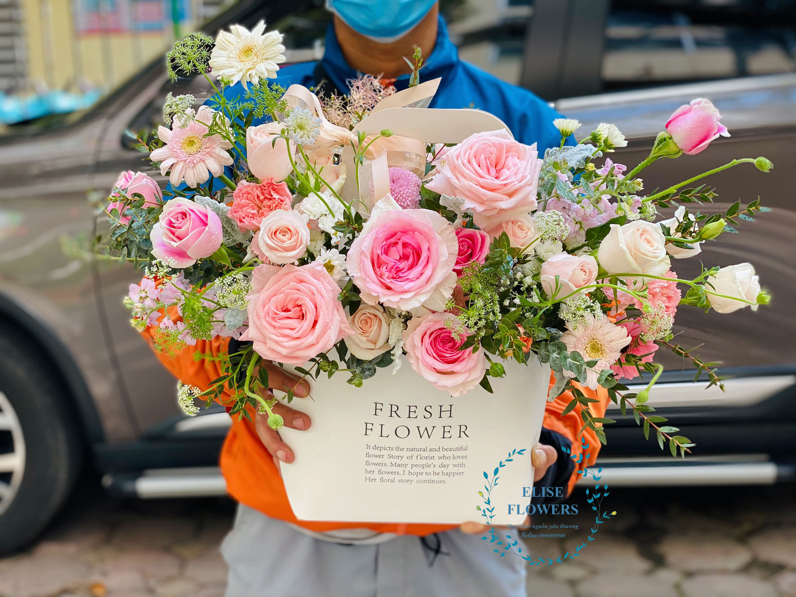 Hoa sinh nhật Hà Nội - Giỏ Hoa chúc mừng sinh nhật xinh xắn