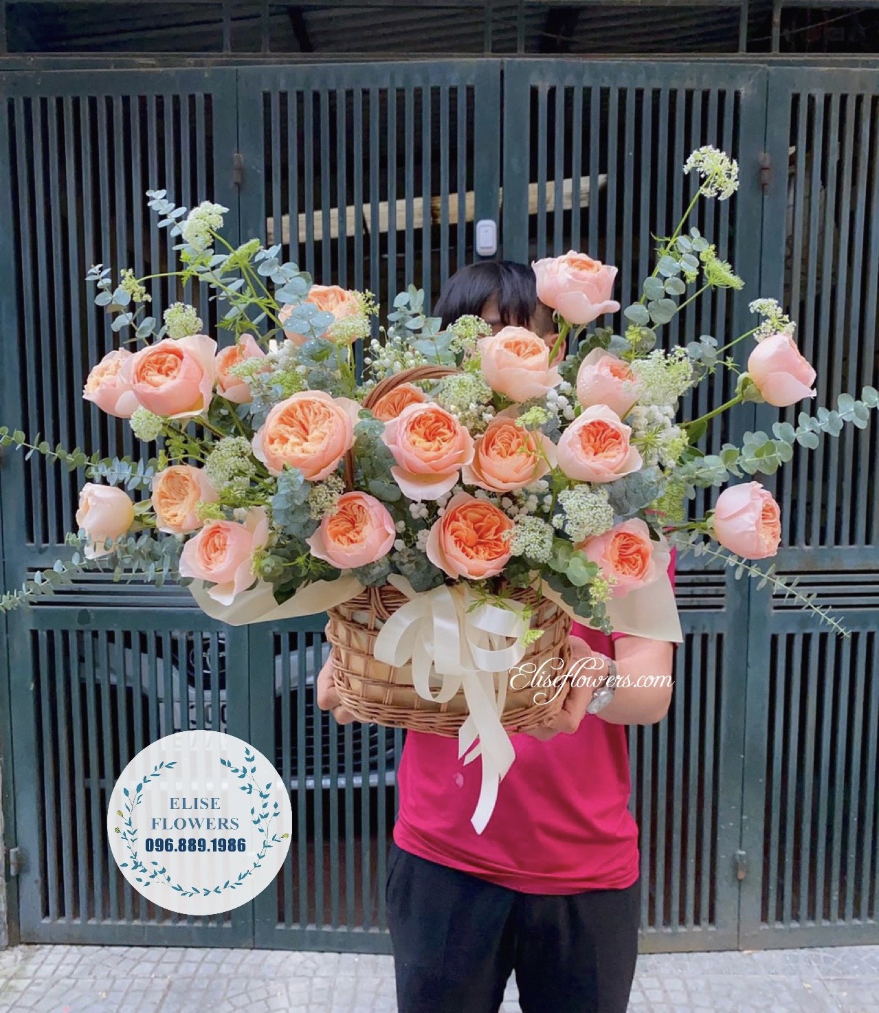 Giỏ hoa cam xinh chúc mừng ngày 8/3 | Lẵng hoa nhập khẩu tặng mẹ yêu | Điện hoa chúc mừng ngày 8/3