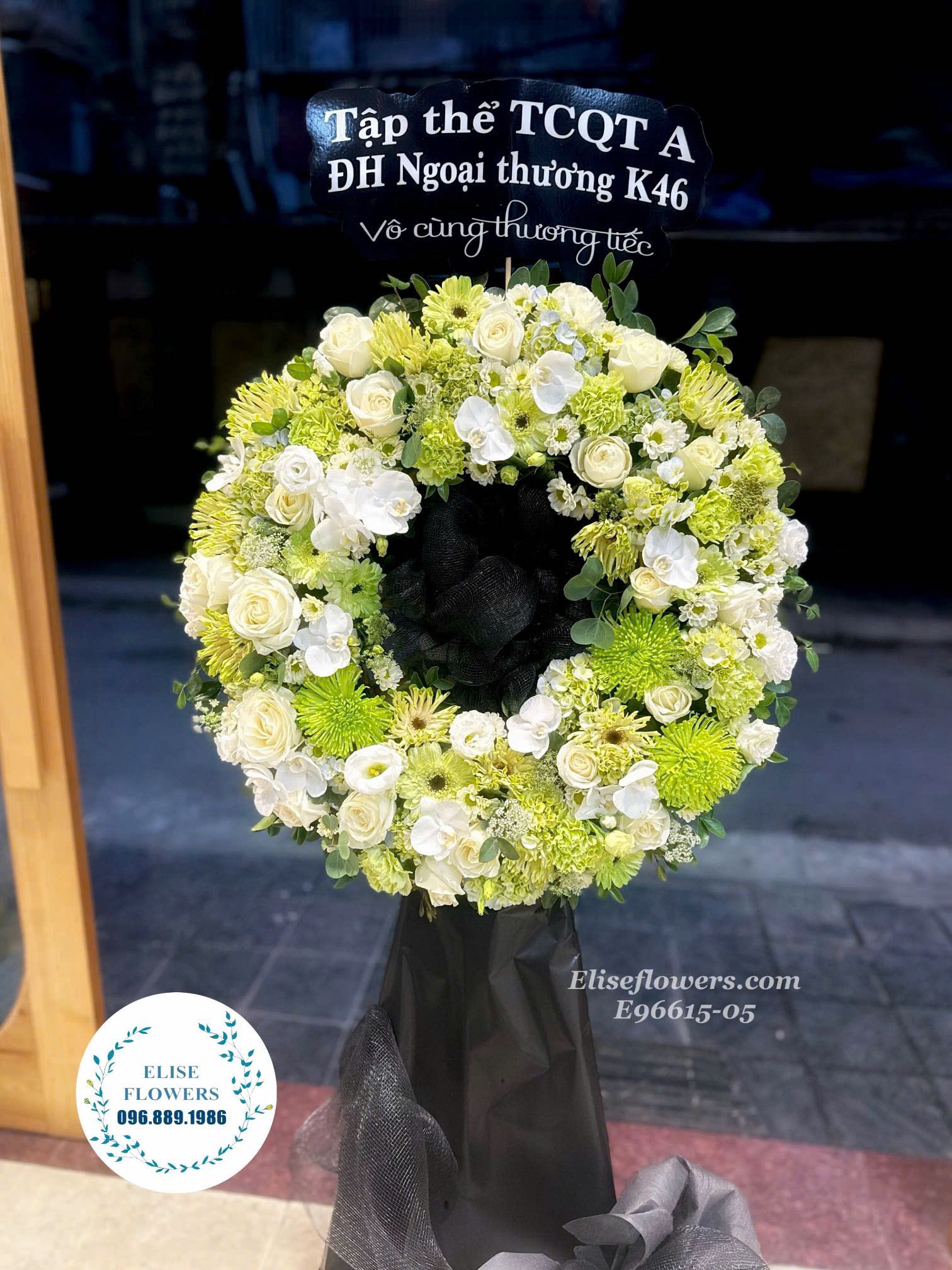 Hoa chia buồn Hà Nội. Đặt hoa chia buồn ở Hà Nội. Elise Flowers