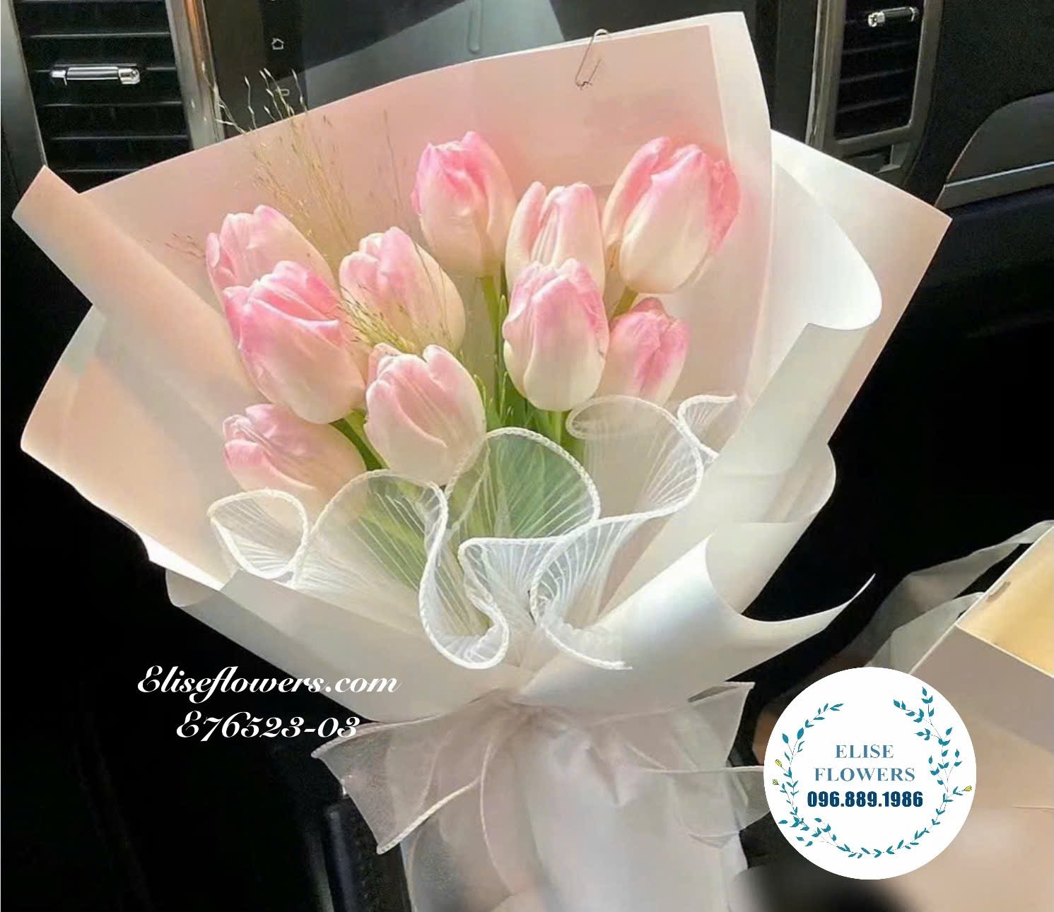 Hoa valentine đẹp. Bó hoa tulip hồng đẹp tặng valentine. Hoa tặng bạn gái, vợ yêu, người yêu dịp valentine.