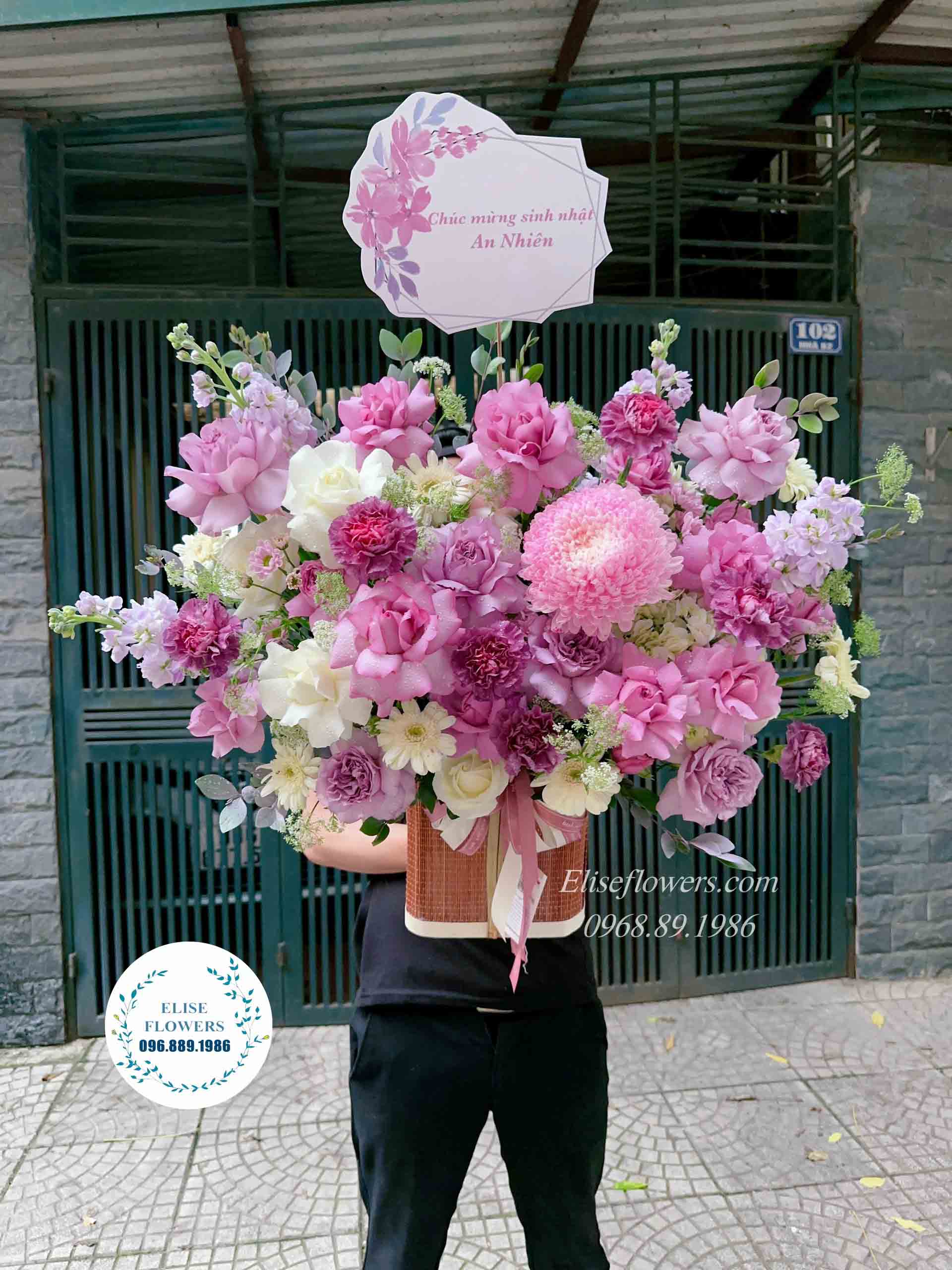 Hoa tặng sếp - Lẵng hoa tặng sinh nhật sếp - Hoa chúc mừng sếp lên chức