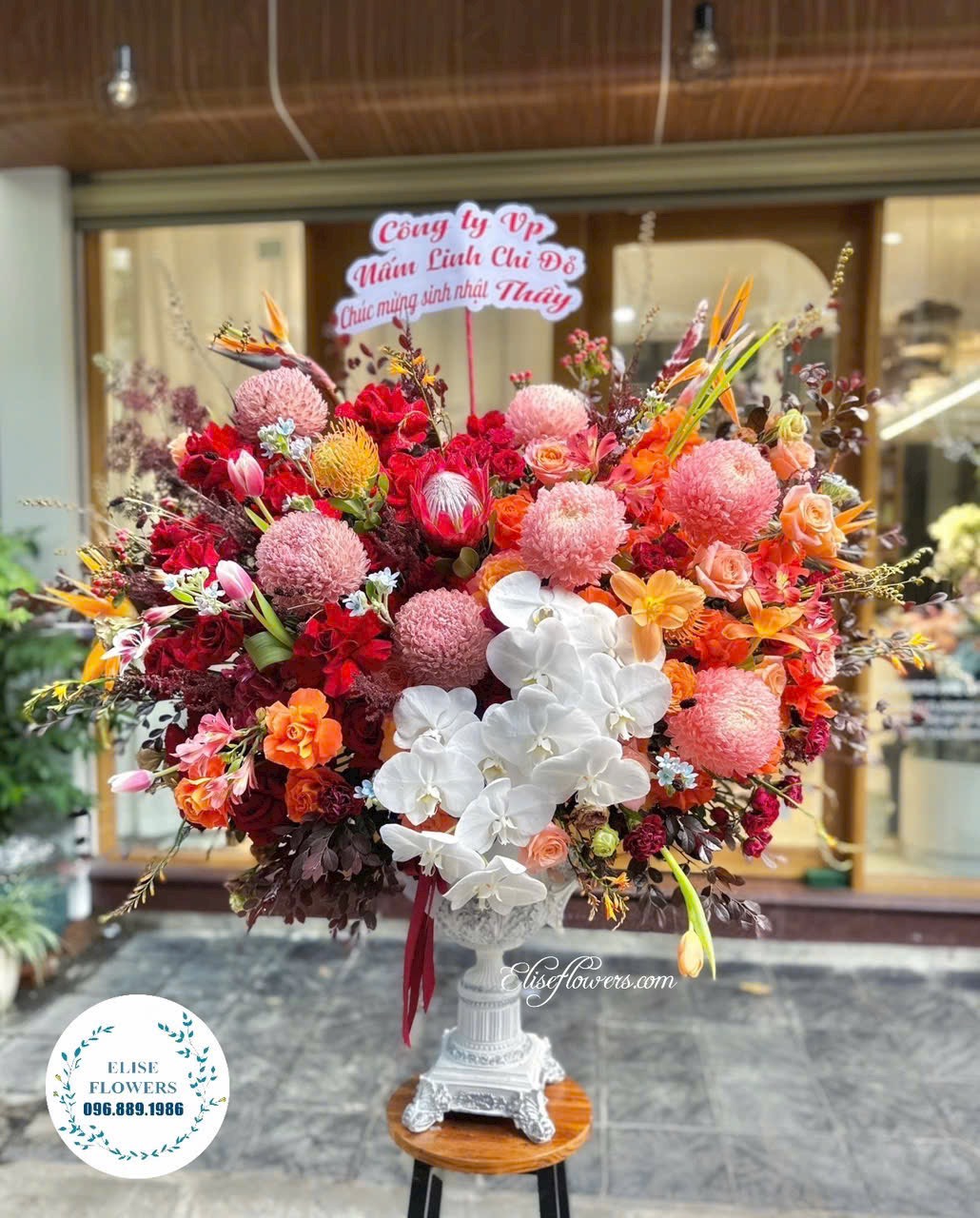 Bình hoa chúc mừng sinh nhật đẹp. Điện hoa sinh nhật sếp đẹp ở Hà Nội