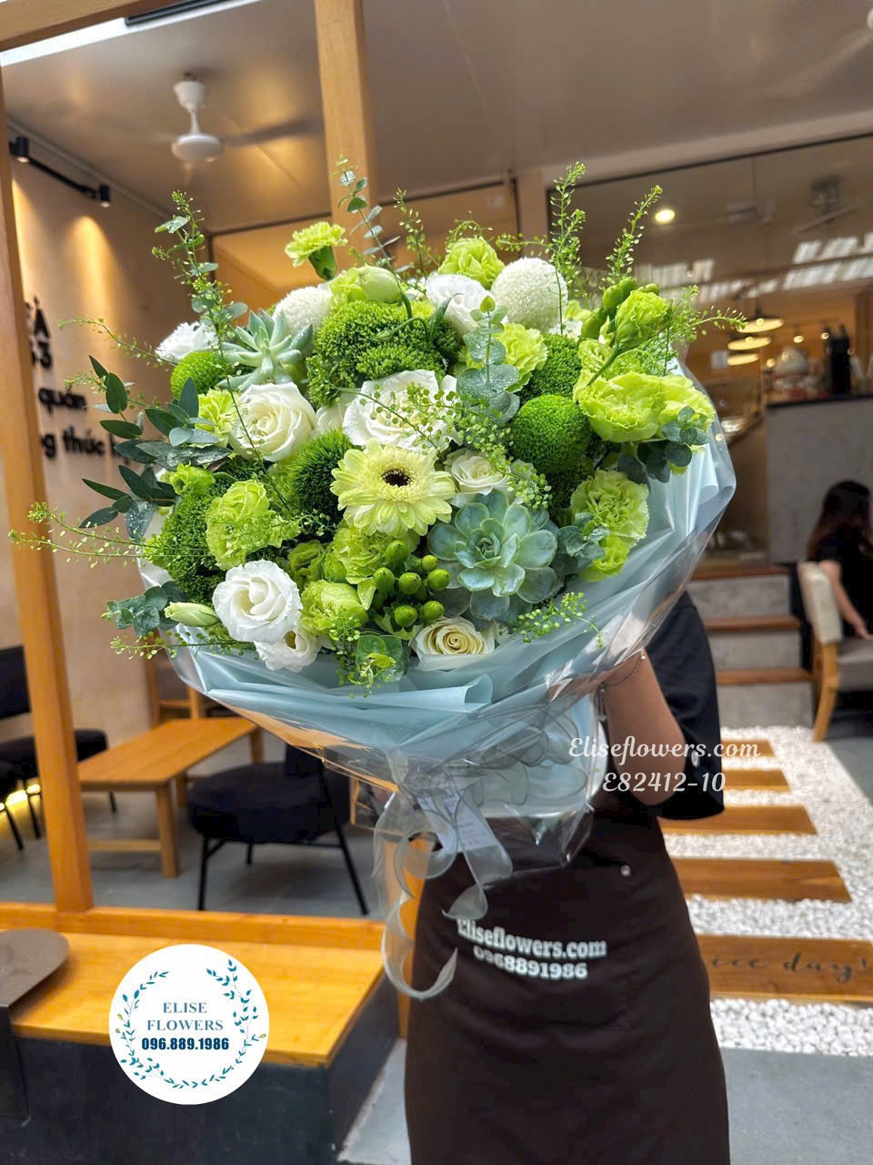 Bó hoa sinh nhật màu xanh lá. Mua bó hoa sinh nhật màu xanh lá