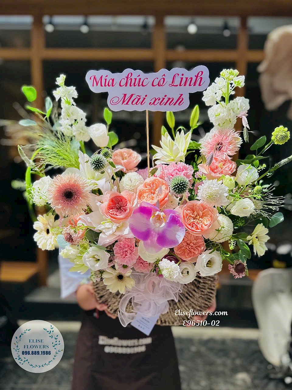 Giỏ hoa tặng sinh nhật ở Hà Nội. Điện hoa Hà Nội - Eliseflowers