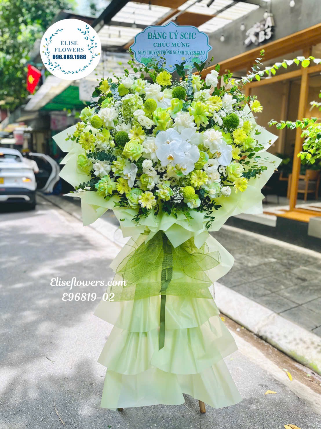 Kệ hoa chúc mừng. Hoa chúc mừng nhập khẩu Hà Nội. Shop hoa tươi Eliseflowers