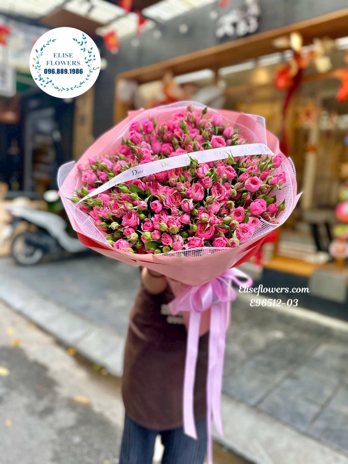 Hoa tặng người yêu màu hồng sang trọng. Điện hoa Eliseflowers