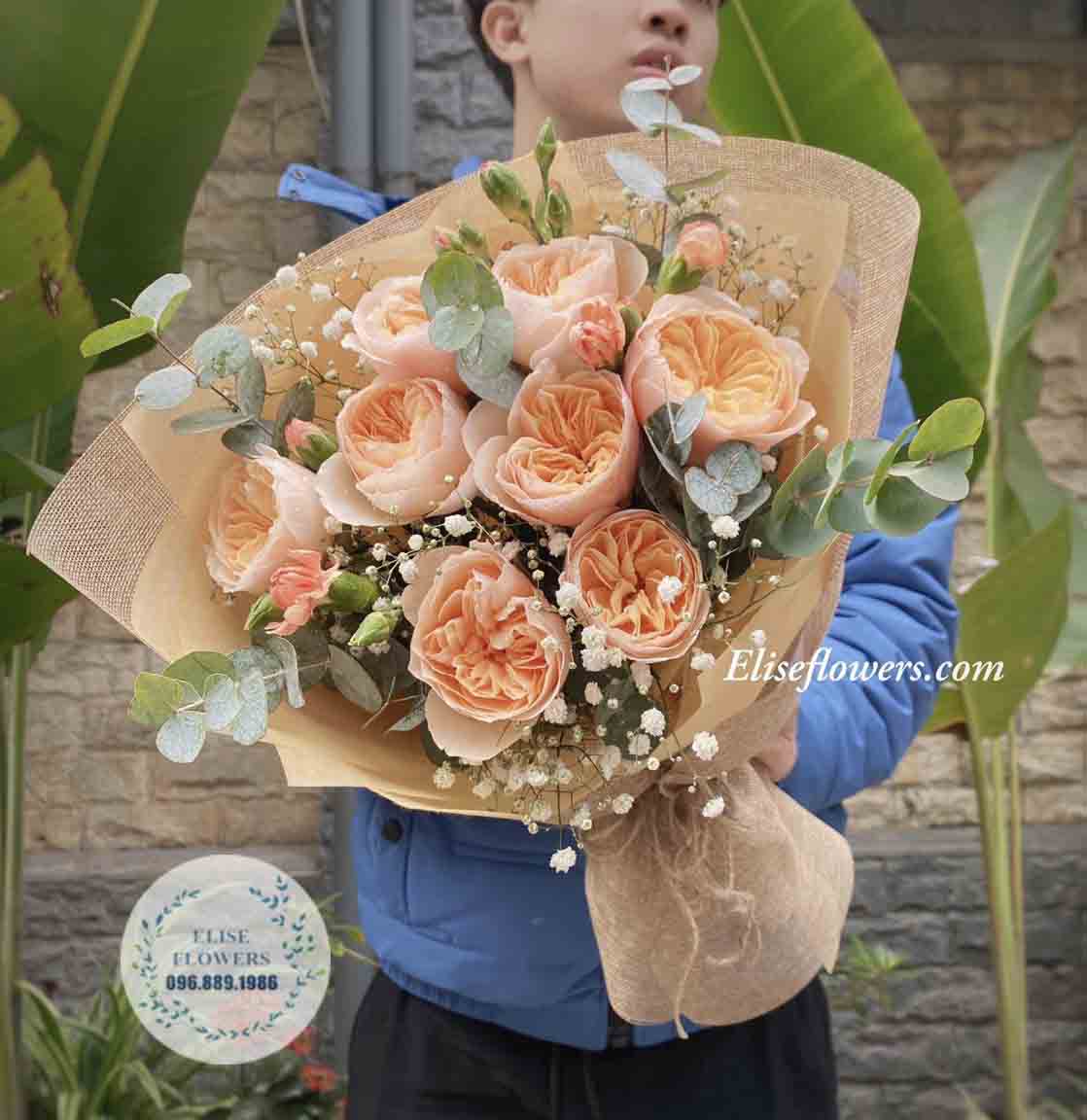 Bó hoa hồng Juliet mix baby trắng - Món quà ý nghĩa dành tặng bạn gái