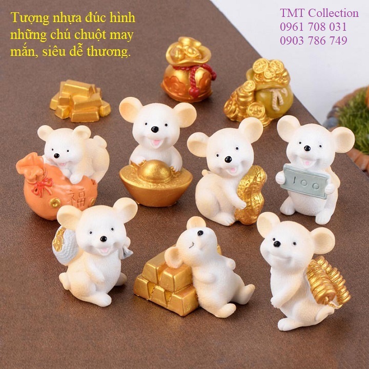 Tượng con chuột nhựa kute - TMT Collection.com