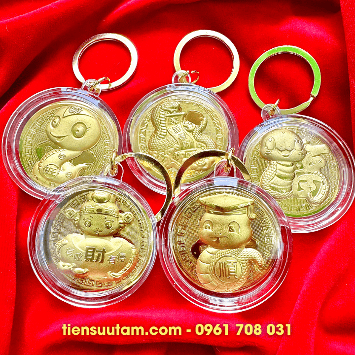 Móc Khoá Đồng Xu Con Rắn Cute - SP007839