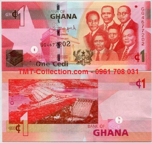 Ghana 1 Cedi 2015 UNC (tờ)