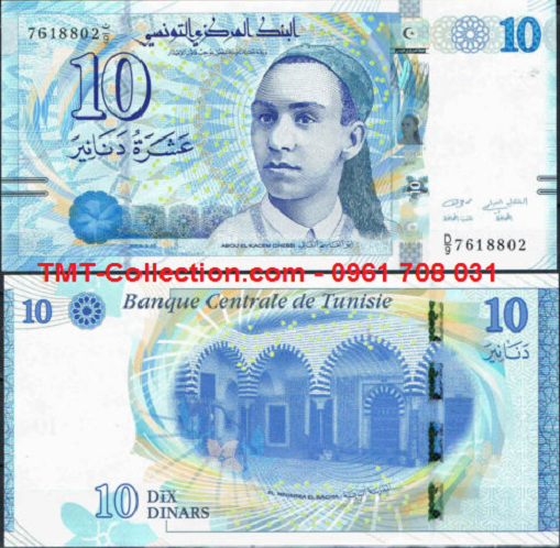 Tunisia 10 Dinars 2013 UNC (tờ)