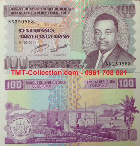 Burundi 50 Francs 2007 UNC (tờ)