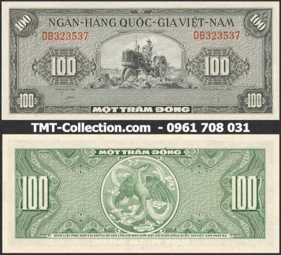 Tiền Việt Nam Cộng Hòa 100 ĐỒNG 1955