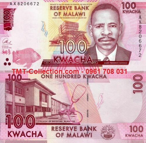 Malawi 100 Kwacha 2016 UNC (tờ)