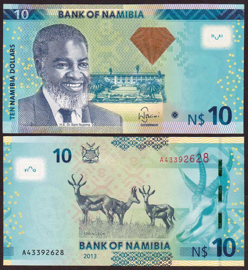 Namibia 10 Dollar 2013 UNC (tờ)