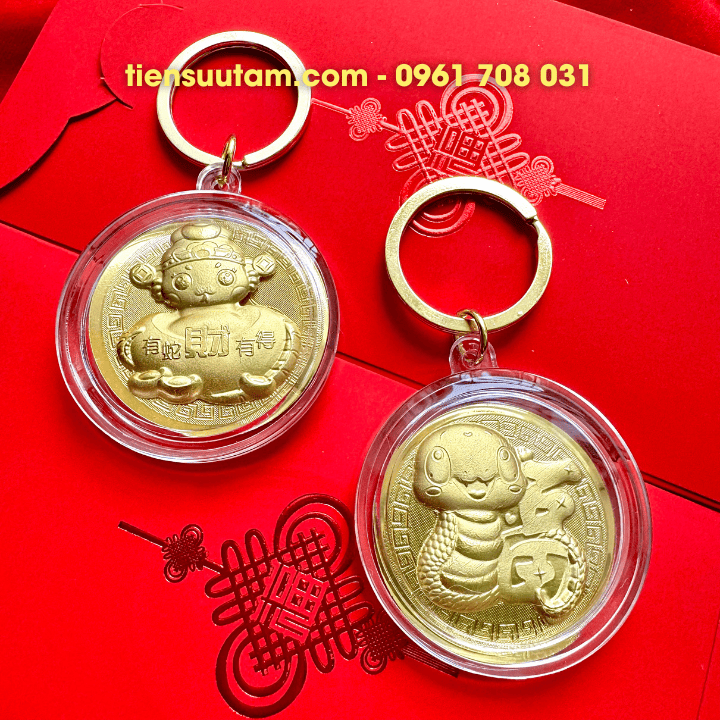 Móc Khoá Đồng Xu Con Rắn Cute - SP007839