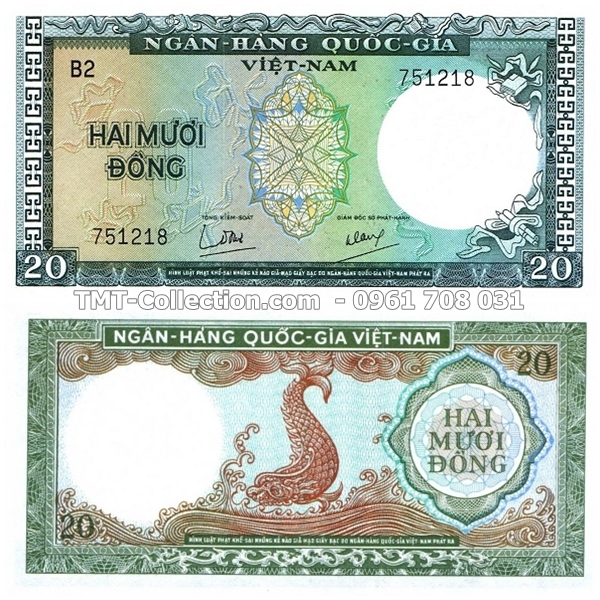 Tiền Việt Nam Cộng Hòa 20 ĐỒNG 1964