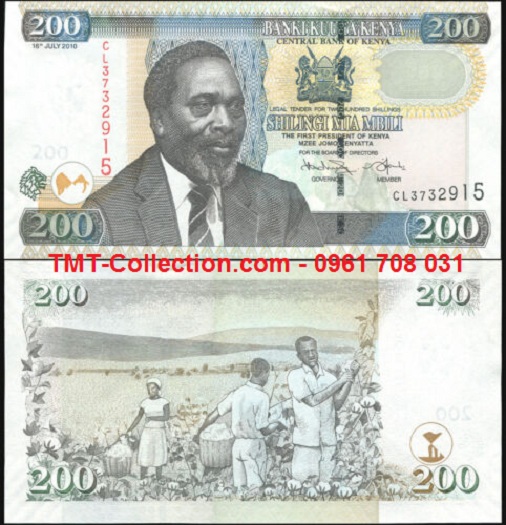 Kenya 200 shillings 2010 Unc (tờ)