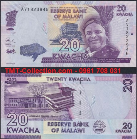 Malawi 20 Kwacha 2015 UNC (tờ)