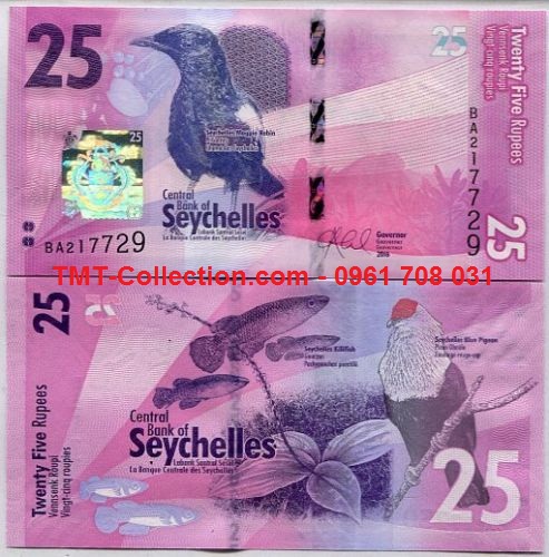 Seychelles 25 Rupees 2016 UNC (tờ)