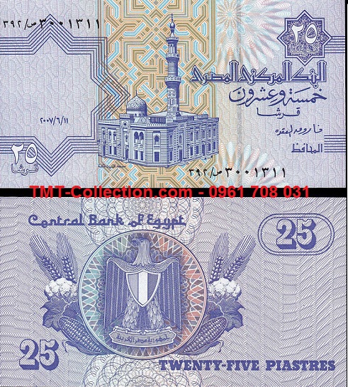 Egypt - Ai Cập 25 Piastres 2008 UNC (tờ)