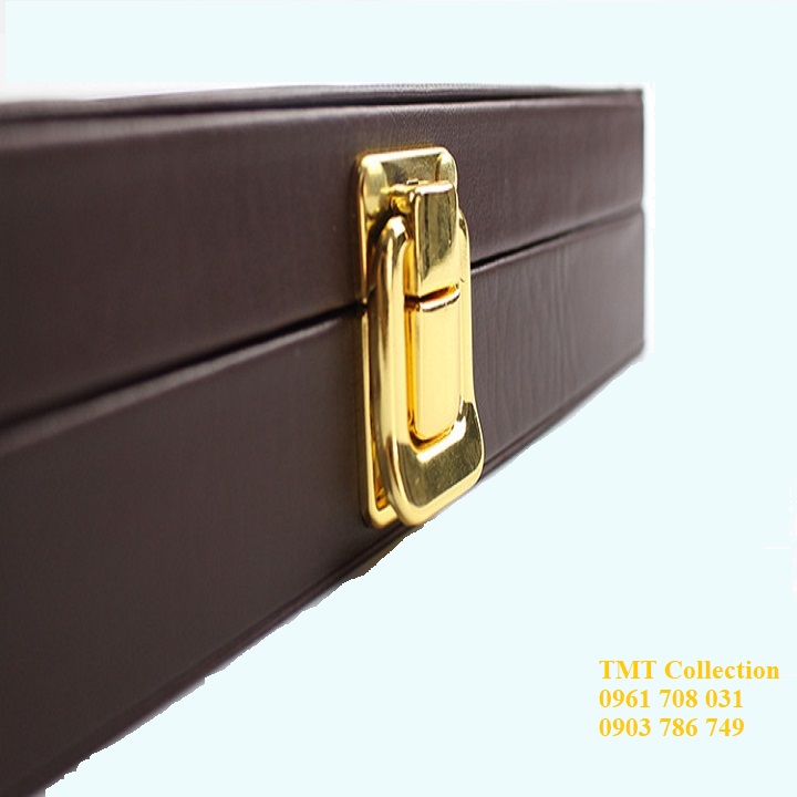 Hộp gỗ da đựng 50 xu - TMT Collection.