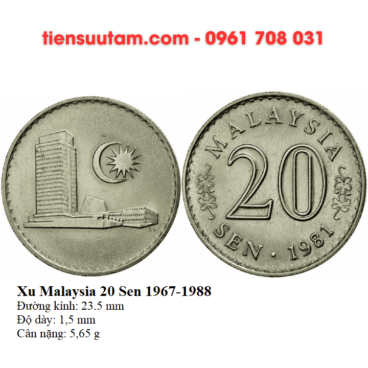 Bộ 3 Xu Malaysia 1969 - 1982