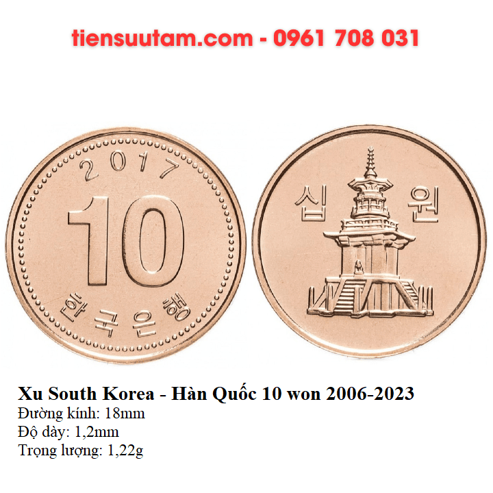 Bộ 4 Xu Korea - Hàn Quốc