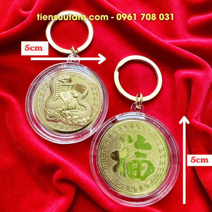 Móc Khoá Đồng Xu Con Rắn Cute - SP007839