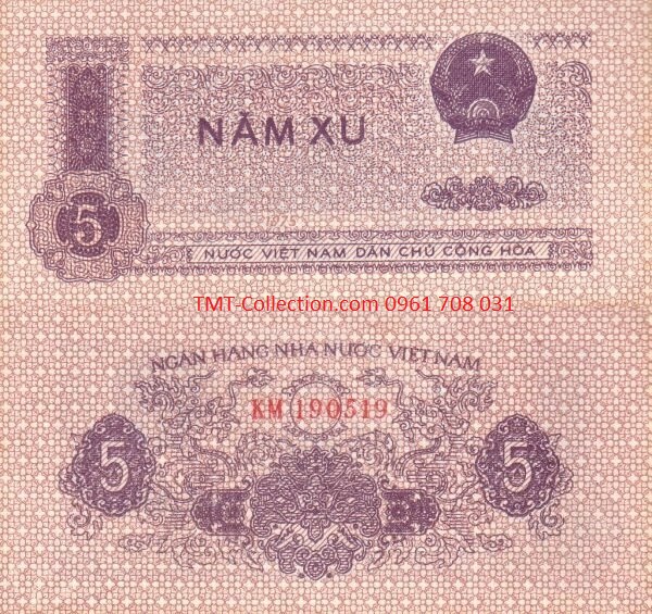 Tiền Việt Nam 5 Xu 1964