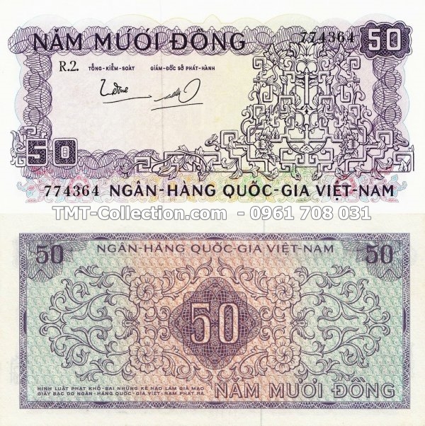 Tiền Việt Nam Cộng Hòa 50 ĐỒNG 1966