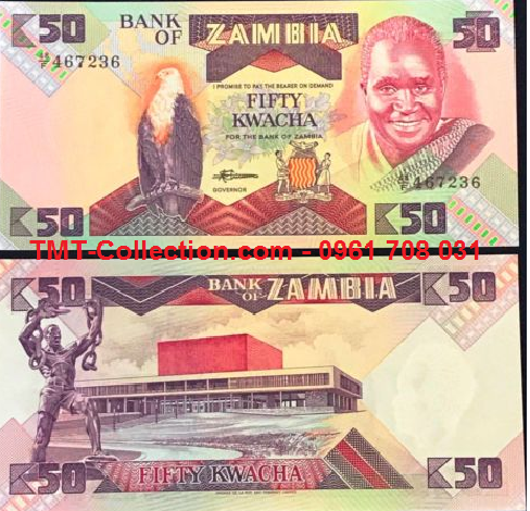 Zambia 50 Kwacha 1980 UNC (tờ)