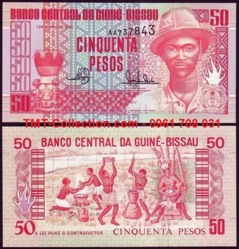 Guinee Bissau 50 pesos 1990 UNC (tờ)