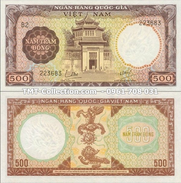 Tiền Việt Nam Cộng Hòa 500 ĐỒNG 1964