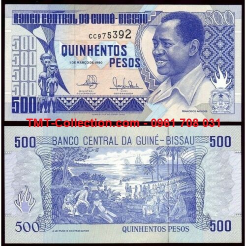 Guinee Bissau 500 pesos 1990 UNC (tờ)