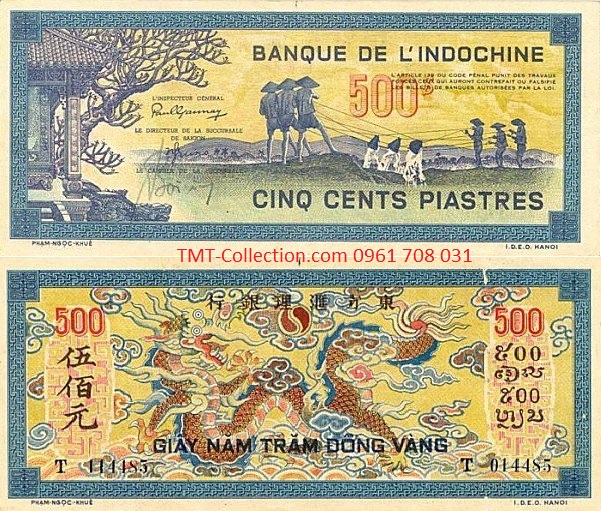 500 Piastre 1942 Rồng Vàng