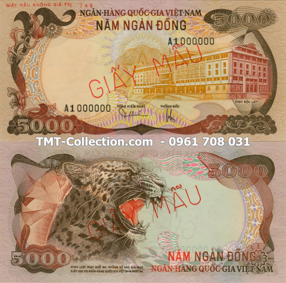 5000 ĐỒNG 1975 Giấy Mẫu